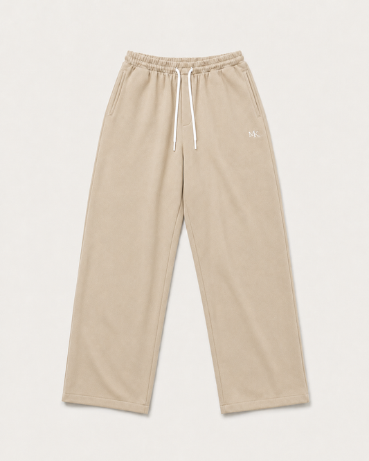 Jogger MEK1 beige de frisa premium 420 g, vista frontal